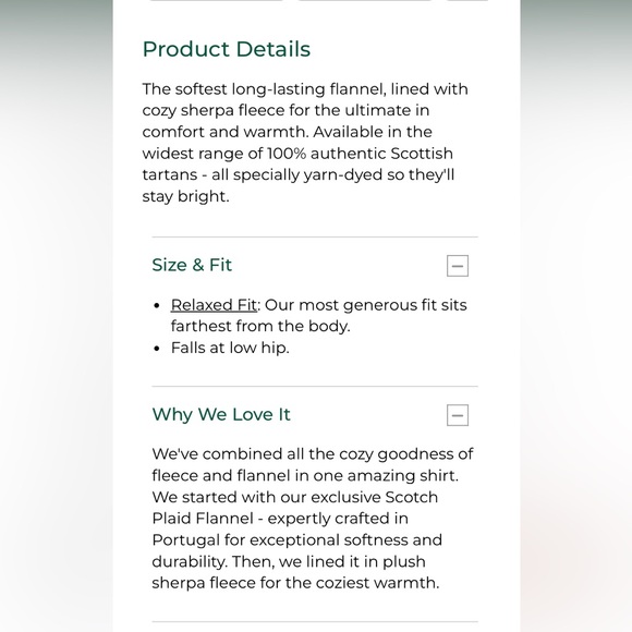 L.L. Bean Women’s Scotch Plaid Sherpa Lined Hooded Jacket Indigo/Tartan size M - Picture 13 of 16